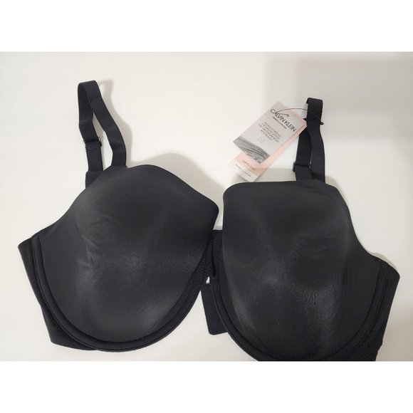Calvin Klein Push Up Back Lightly Lined Bra Underwire Black Sz 34DDD QF 6617-001 - Picture 1 of 9